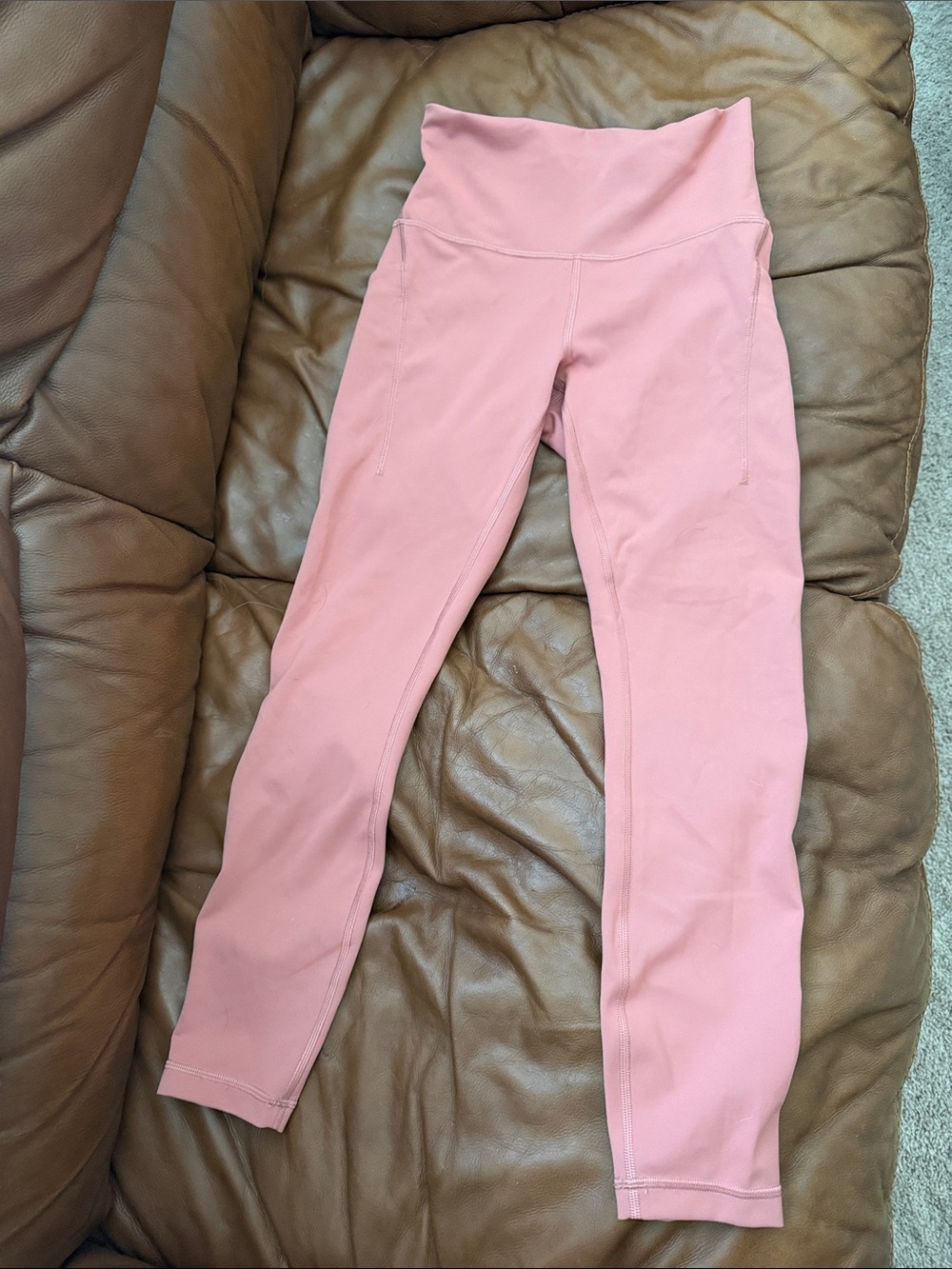 lululemon athletica Girls' Blush Pink High-Waist Leggings